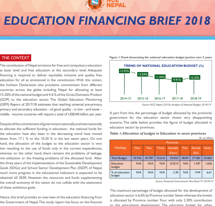 Education Financing Brief