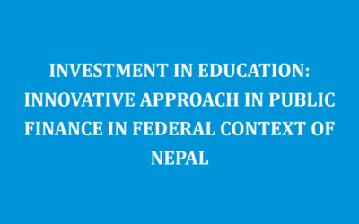 INVESTMENT IN EDUCATION:INNOVATIVE APPROACH IN PUBLIC FINANCE IN FEDERAL